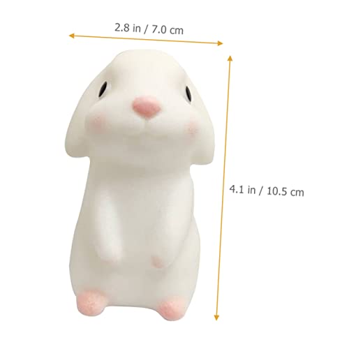 BESPORTBLE 2pcs Lámpara de Noche Conejo Luz Suave Blanca miniatura 6
