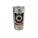 August 12 2026 Eclipse Madrid Group Matching Astronomy Event Stainless Steel Insulated Tumbler