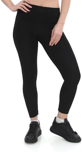 Kadın Siyah Yüksek Bel Spor Tayt, Vücuda Oturan Fit, Toparlayıcı Kesim (SİYAH, L/XL) - Görsel 5