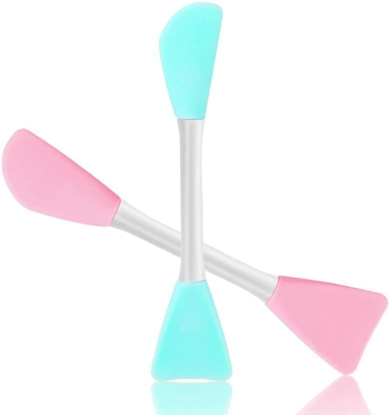 Cosluxe Silicone Face Brush for Mask Application - Clay, DIY, Modeling Mask Applicator - Double-End Handheld Scoop for Mud Mixing and Skin Care - Foundation Spatula (Pack of 2)-picture-18