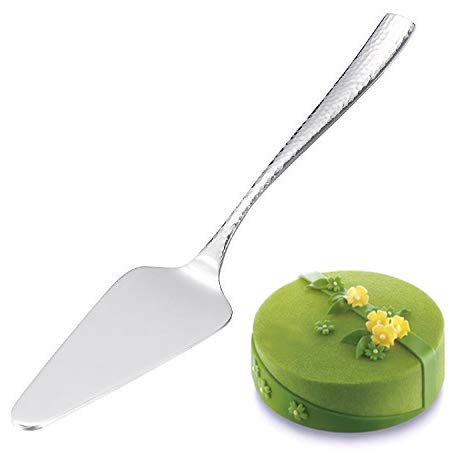 Ksendalo Luxurious Hammered Pie Server Spatula, 304 Stainless Steel Pie Spatula Cake Server For Pie Tart Cake Dessert Pizza, Silver(Option B) #TOP2