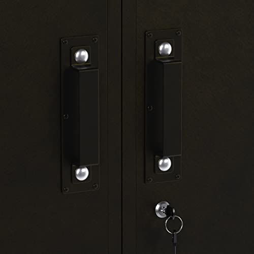 Aobabo Metal Storage Cabinet With Wheels,Steel Half Height Storage Cabinet With Adjustable Shelves,Industrial Rivet Style Counter Cabinet For Home,Office,Garage,Classroom #TOP5