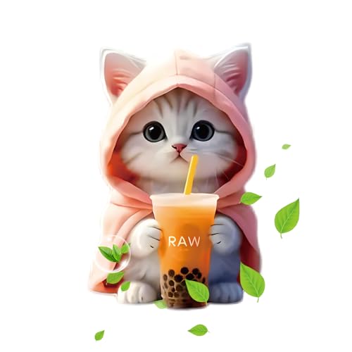 猫の車用芳香剤ベントクリップ 、漫画のアロマセラピーディフューザー、可愛い猫 車 芳香剤 エアコン吹き出し口、漫画の猫の形の車のディフューザー ベント クリップ 、長持ち 3Dアクリル クリップ式 エアコン取り付け型 クリップ式アロマホルダー 空気清浄機