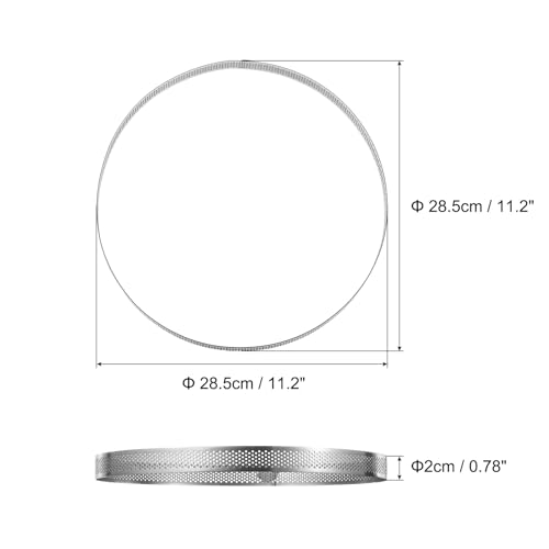 Anillo perforado para mousse de acero inoxidable uxcell con alta resistencia térmica 3