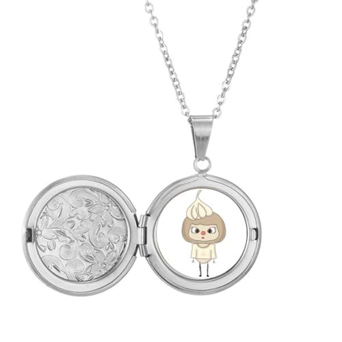 Collier médaillon Eat UU le cadeau d'anniversaire motif légumes ail