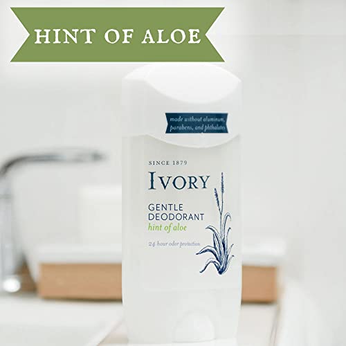 Ivory Natural Deodorant For Women And Men, Aluminum Free Without Baking Soda, Hint Of Aloe, 2.4 Oz, Pack Of 4 #TOP2