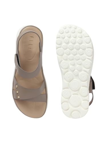Image of ELLE women Comfortable Flat Round Toe Backstrap fashion Sandal