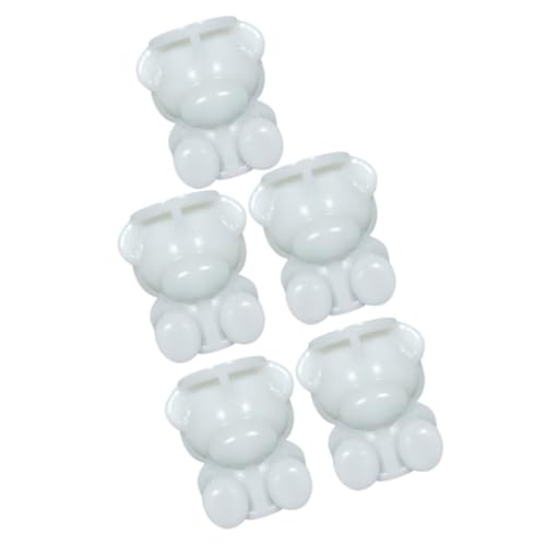 Molde de silicona para hielo en forma de oso, 5 piezas miniatura 1