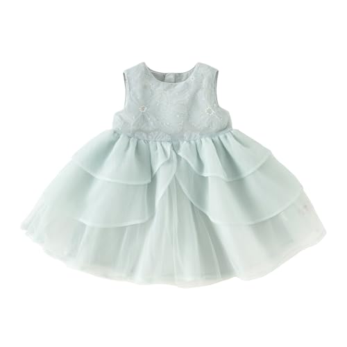 DAVE&BELLA Toddler Girls Tutu Dress, Tulle Ruffled Sleeveless Princess Dresses Summer Flower Sundress Wedding Birthday Party