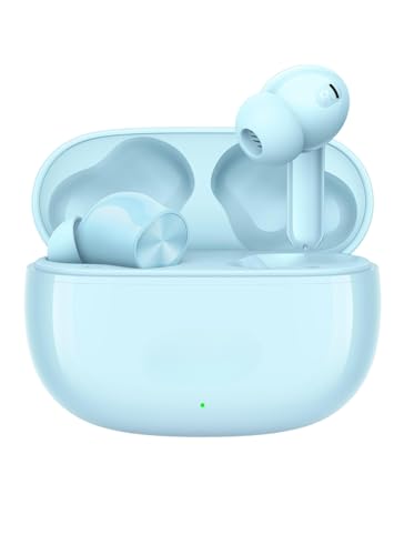 Image of Compatible for Realme Buds T200x Wireless Earbuds with Dynamic 12.4mm Bass Drivers, ANC 25dB, Quad Mic Calling, 45ms Latency, Long 48H Battery Life, Fast Charge, IP55 Rating (Blue)