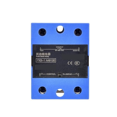 Relais à semi-conducteurs SSR-120A AA avec couvercle rabattable pour commutation AC