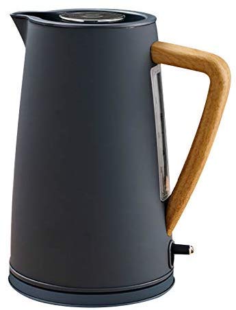 Tragbarer Wasserkocher Glas-Wasserkocher 1800w Edelstahl-Wasserkocher mit Holz-Kunststoffgriff 1,7 l Lebensmittelqualität Heizung Wasser in