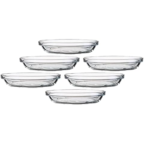 Stapelbaren Glas Schalen Empilable Arcoroc Größe 6 x 14,5cm Kompott Teller Cover