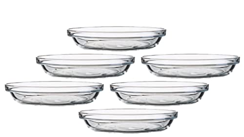 Emilja Stapelbaren Glas Kompottteller Puddingteller 14,5cm - 6...