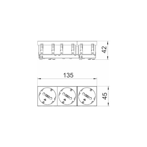 Prise triple 250V blanche pour organiser les câbles de votre bureau - 2