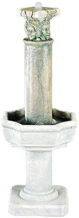 2 Piece Four Seasons Column Fountain, Small, Relic Ebony