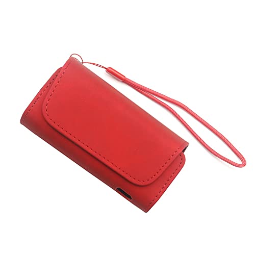 Schutzhülle für Iqos 3.0 Duo, PU-Leder-Flip-Doppeltasche für E-Zigarette, mit magnetischem Zubehör für elektronische Zigaretten (Rot) Cover