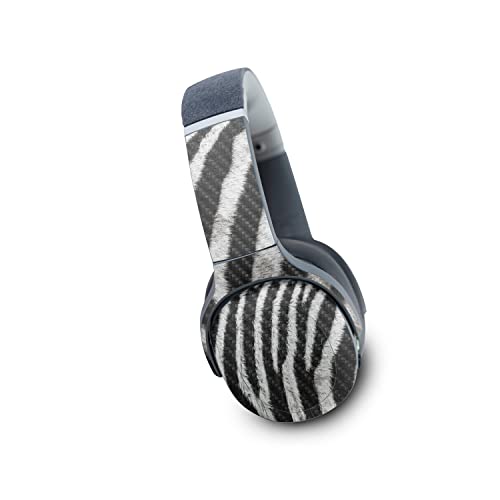 Image of MightySkins Carbon Fiber Skin Compatible with Skullcandy Crusher Evo Wireless - Zebra Closeup | Protective, Durable Textured Carbon Fiber Finish | Easy to Apply | Made in The USA