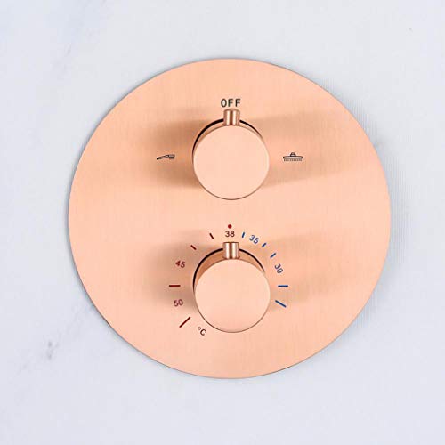 Robinet de douche en laiton rose avec pommeau de 10 pouces - 3