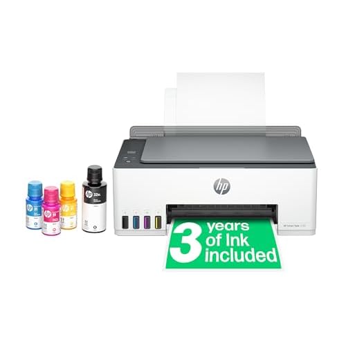 HP Smart Tank 5105 All in One Printer | Perfect for Home | Colour | Wireless | Print, Scan, Copy | Refillable, Includes up to 3 Years of Ink | Smart Buttons | Easy Setup | Reliable Wi-Fi