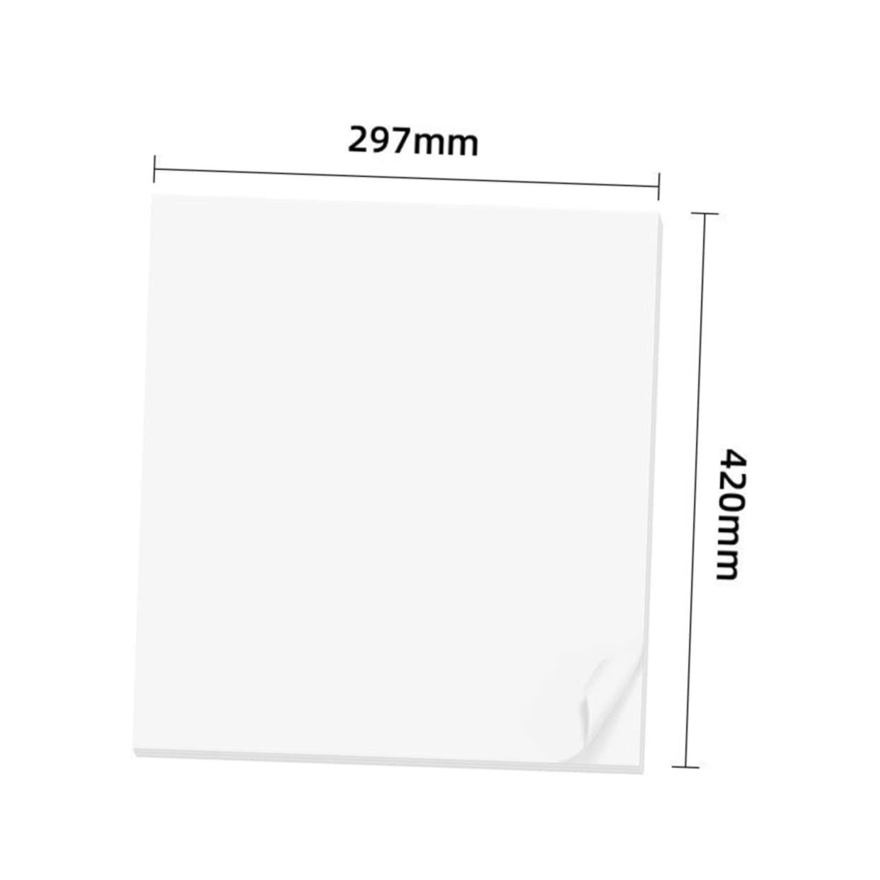 KONTONTY Papier à Dessin A3 Blanc, 50 Feuilles, Papier à Croquis Vierge Résistant Jaunissement, Facile à Transporter, pour Artistes et Étudiants en Esquisse