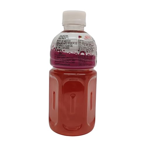 Image of Mogu Mogu Grape Juice Drink with Nata de Coco Jelly 320ml (Pack of 18)| Refreshing Tropical Thai-Made Sip & Chew Beverage