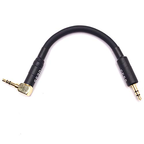 Cable de audio auxiliar 3.5 mm ángulo recto a recto 7.62 cm miniatura 3