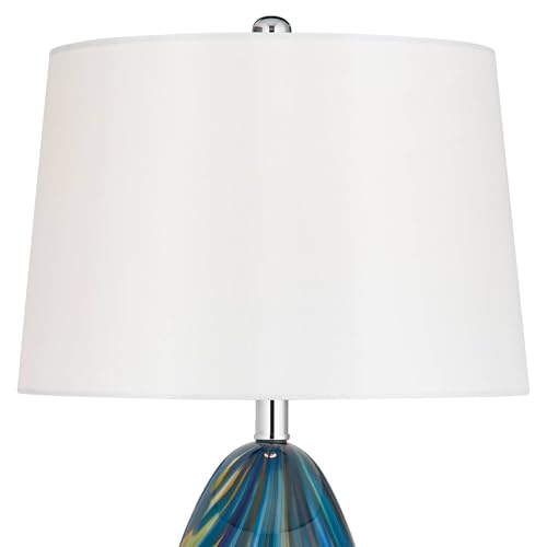 Lámpara de Mesa de Vidrio Multicolor Possini Euro Design 28.5 pulg miniatura 3