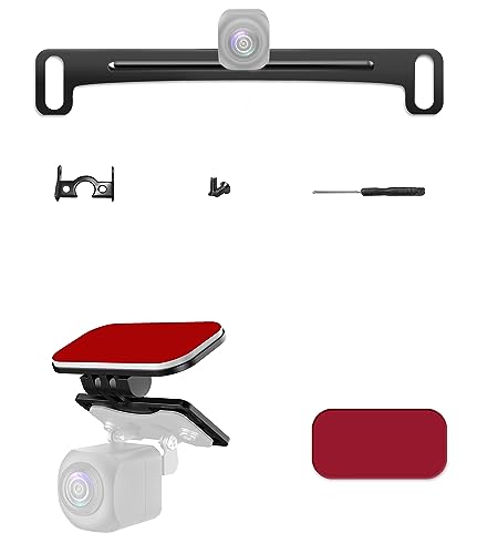 Back Up Camera License Plate Mount,PixelMan Universal Backup Camera Mounting Bracket and Rear Camera Window Mount,Dash Cam Mirror Cam Rear Camera Mount,Adhesive Back Camera Rear Cam Holder