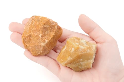Image of 2Pcs Yellow Aventurine 1.8-2.2 inch Large Natural Raw Crystals Healing Crystal Yellow Aventurine Stones Rough Rocks for Wrapping Gifts Decoration Cabbing DIY Wicca Reiki Wire Polishing Rock
