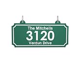 Double Sided Personalized Address Sign for Home or Business - Custom Address Included (Green)