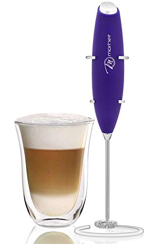 Premium Handheld Electric Milk Frother With Stand | Hand Mixer to Make Foam