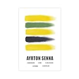 Ayrton Senna Legendärer F1-Rennfahrer-Poster auf Leinwand, 
