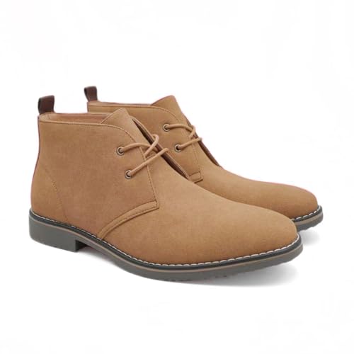 Image of Finishing & Sewing Men's Classic Dress Casual Chukka Boots Lace Up Desert Ankle Boots