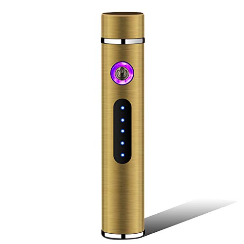 Doppelbogenfeuerzeug, Zigarettenanzünder USB Aufladbar LED-Display Feuerzeug, Elektrisches Winddichtes Flammenloses…