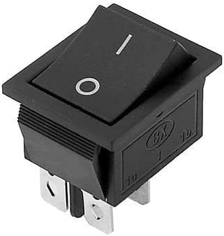 DPST ON Off Rocker Switch AC250V 16A AC125V 20A | DPST Rocker Switch, 16A/250VAC 20A/125VAC, Black, 4-Pin On-Off, 3.4x2.5x3.4cm