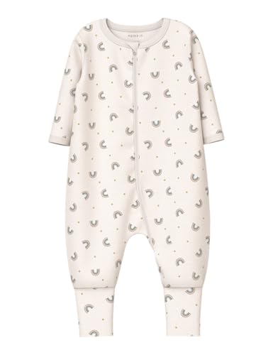 NAME IT Damen Nbfnightsuit Zip Ff Jet Rainbow Noos, Jet Stream,...