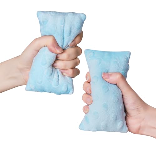 2 PC手のひら保護器、PP綿を充填し、手の痙縮パッドは青色ビロード生地で作られ、指のグリップには弾性帯があり、関節炎、パーキンソン症に適している