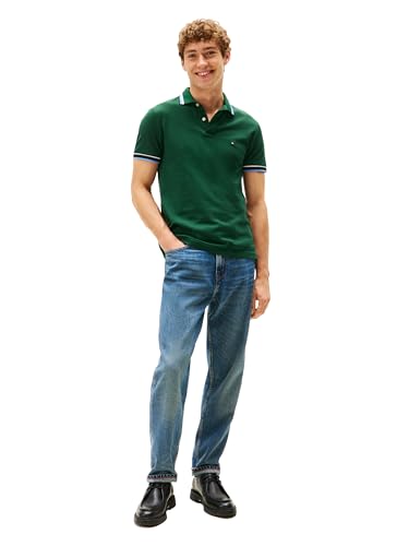 Tommy Hilfiger Men's Short Sleeve Casual Polo Shirts in Slim Fit with Stretch and Cuff Designs3