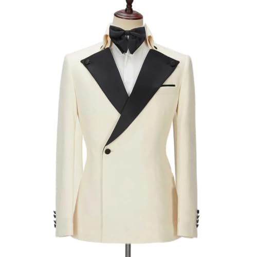 Men Peak Lapel Blazer Solid Color Wedding Party Suit Jacket for Formal Casual Events3