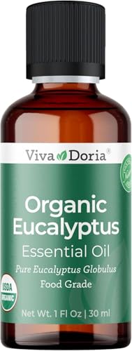 Viva Doria Organic Eucalyptus Essential Oil, Food Grade, 30 ml (1 Fl Oz) – 100% Pure & Natural | Premium Eucalyptus Globulus Oil