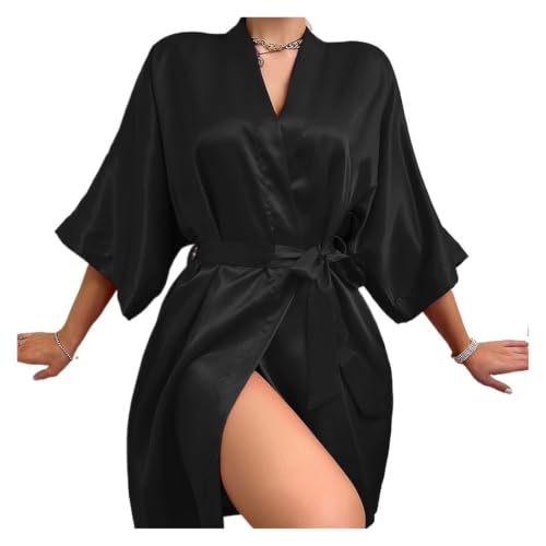 Robe de chambre en satin femme pour vos matins cocooning en peignoir