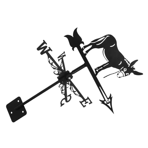 Happyyami Banderuola Segnavento in Ferro con Statua di Asino per Giardino E Tetto Indicatore di Direzione del Vento Decorativo Resistente alle Intemperie per Cortile E Patio Dimensioni