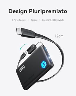 INIU 45W Power Bank, 10000mAh Ultra Piccolo PD3.0 Ricarica Rapida Caricatore Portatile, Powerbank Sicuro In Aereo, Essenziale da Viaggio per iPhone 17 16 15 Pro Max Mini Plus Samsung, Huawei, iPad Pro