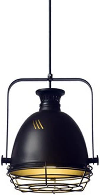 Suspension industrielle noire E27 en fer rustique de 22,9 cm pour îlot de cuisine