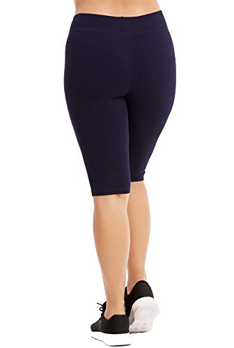 Popular Womens Bike Shorts Plus Size - Cotton Biker Bottoms. Bermuda Long Shorts for Women. Great Gym, Workout & Yoga2