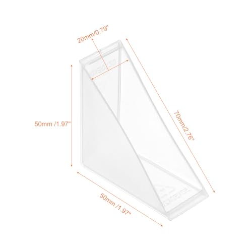 Image of uxcell 8Pcs Plastic Corner Protectors 20x70mm Right Angle Shape Glass Corner Guards Cushion for Corner Protection of Glass, Mirror, Tile, White