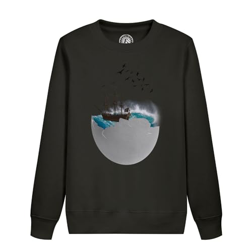 Sweatshirt enfant océan pull surréalisme voilier vêtement artistique