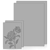4 Stück Linoldruck Platte, A4 A6 Linoleum Platte,Weichgummi Linolplatten,Linolschnitt Stempelgummi für DIY und Druckprojekte (Grau)