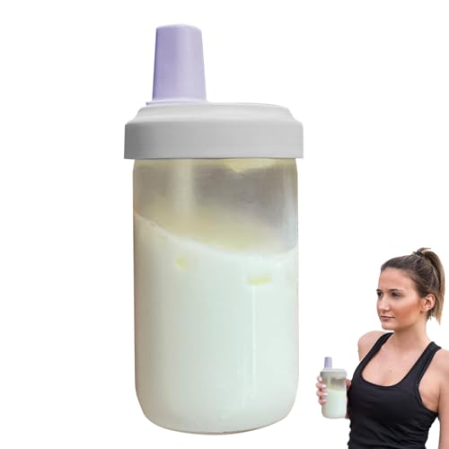 Generico Con Cannuccia Trasparente - Bottiglia D'acqua A Tenuta Stagna Da 500 Ml, Bicchiere Per Frullato Ricaricabile, Per Bevande Leggera, Porta Tè Durevole | Contenitore Per Bevande Portatile, Bi